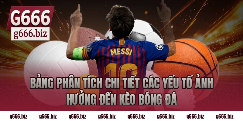 Bảng phân tích chi tiết các yếu tố ảnh hưởng đến kèo bóng đá